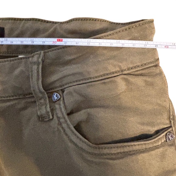 KUT from the Kloth Olive Green Crop Straight Leg Raw Hem Pants Size 6 - Picture 7 of 8